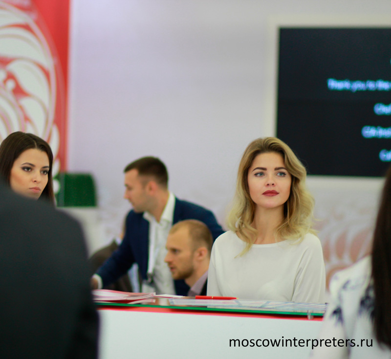 Russian Interpreter Exhibition Translator Hostess Booth Assistant for Light + Audio Tec Moscow Trade Show