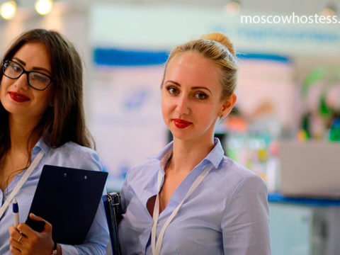 Russian Hostess Interpreter Booth Assistant for Equiros Moscow Exhibition