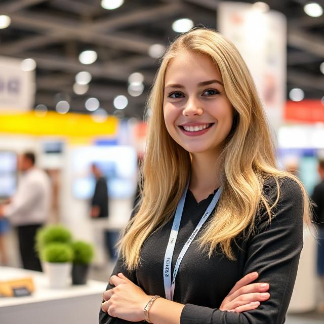 Russian Hostesses at the Composite-Expo Moscow Exhibition in Expocentre
