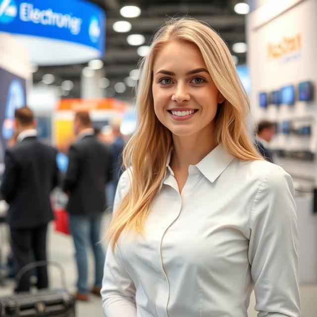 Russian Hostesses at ExpoElectronica in Crocus Expo