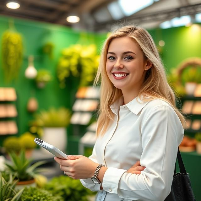 Russian Stand Hostess for Green House Industry Exhibition in Moscow