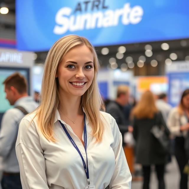 Russian Hostess for Sviaz Moscow Exhibition in Expocentre: The Face of Hospitality and Professionalism