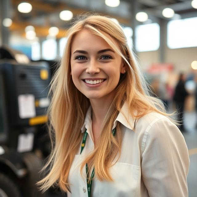 Russian Hostess for Mir-Expo Trade Show for Recycled Materials