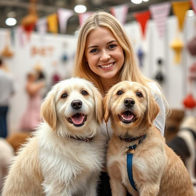 Russian Stand Hostesses at Zoo ExpoPlace Moscow Exhibition