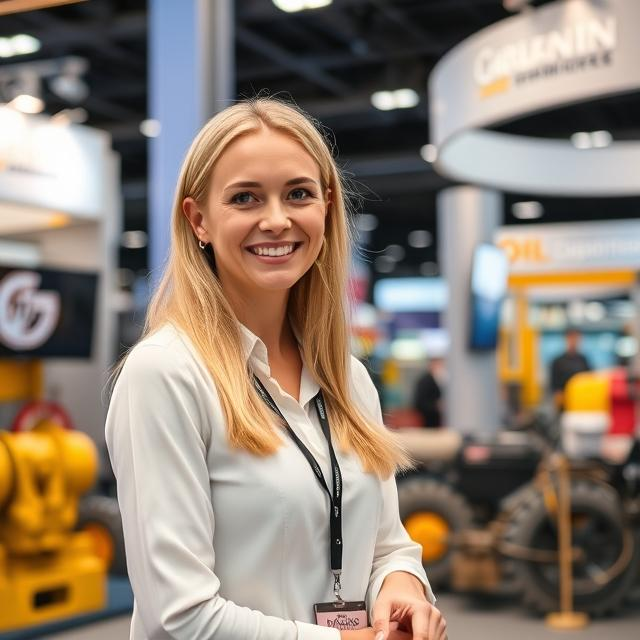Russian Stand Hostess for Neftegaz Moscow Exhibition in Expocentre