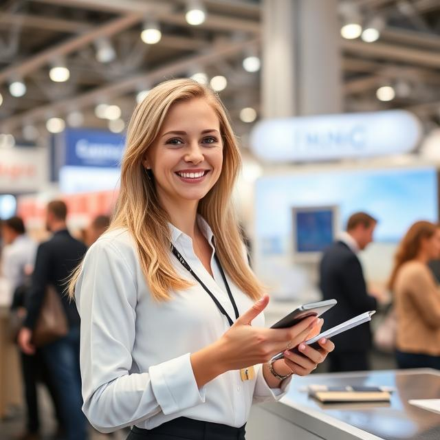 Russian Hostess for PARKSEASON EXPO Moscow Exhibition in Expocentre