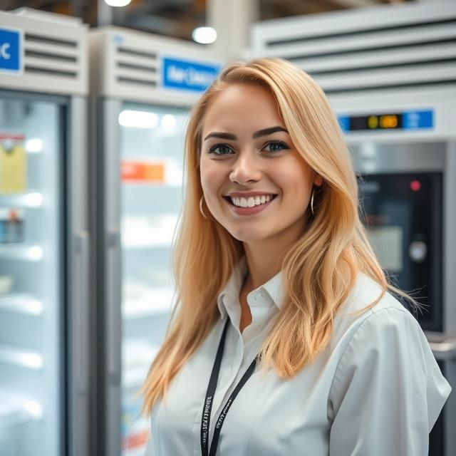 Russian Stand Assistant at the RefCold RUSSIA Moscow Trade Fair on Industrial Refrigeration Equipment