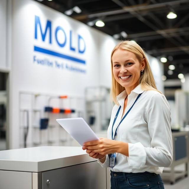 Russian Hostess at Rosmould Moscow International Exhibition for Mould, Tool Making, and Manufacture Technologies