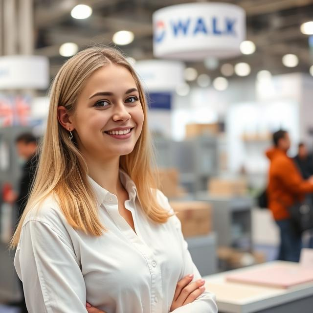 Russian Stand Hostess for RosUpack Moscow Exhibition for the Packaging Industry