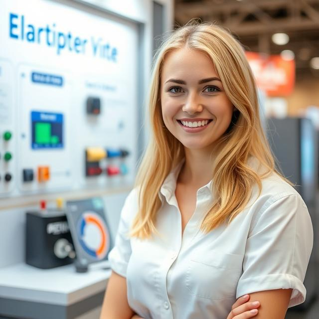 Russian Hostesses at the RUSBAT Exhibition in Moscow Expocentre