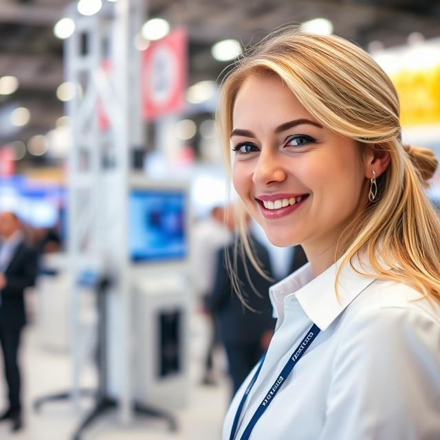Russian Booth Hostess for RUSSIAN WEEK OF HIGH TECHNOLOGIES in Expocentre