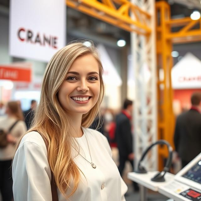 Russian Stand Hostess for SPTO.Cranes Moscow Trade Fair
