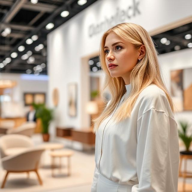 Exhibition Booth Hostess: The Face of Elegance and Hospitality at the Stylish Home Moscow Trade Fair