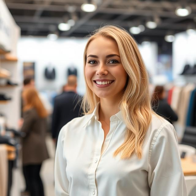 Russian Exhibition Hostess for Russian Week of Textile Industry Moscow Trade Fair