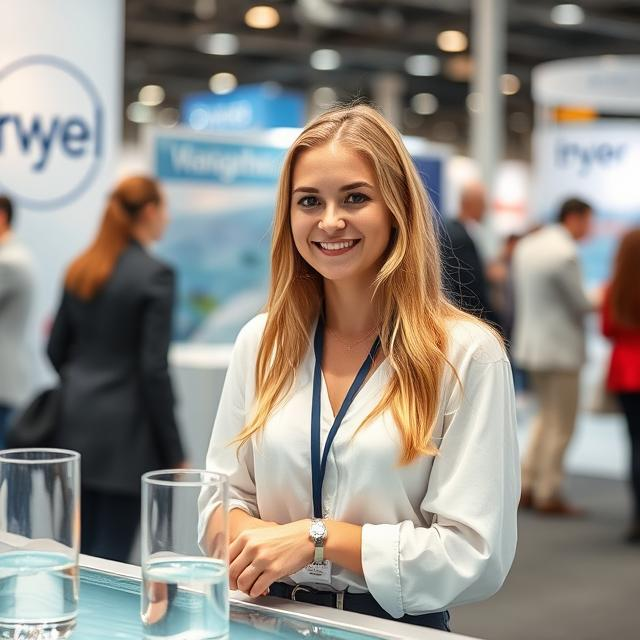 Stand Hostess at Vodexpo Water Management Exhibition in Moscow Expocentre