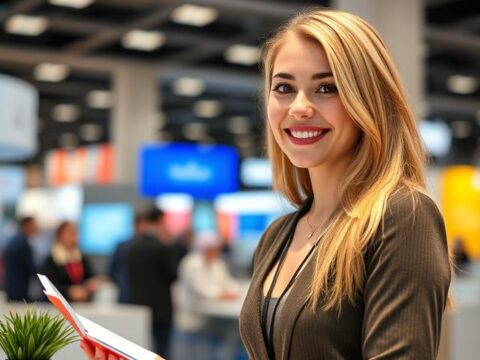 Professional Russian Stand Hostess for AGROPRODMASH Moscow Fair