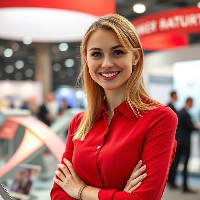Professional Russian Booth Assistant Hostess for Euro Shoes Moscow Exhibition