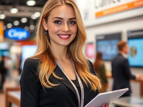 Professional Russian Stand Hostess Services for the Heat Treatment Exhibition at VDNH Moscow