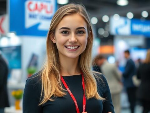 Russian Booth Hostess for IDMA Russia Exhibition