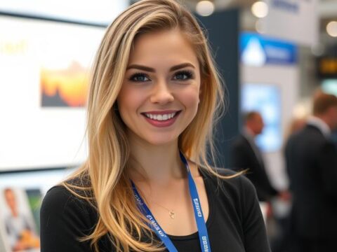 Professional Russian Booth Hostess for ParkZoo Exhibition at Crocus Expo