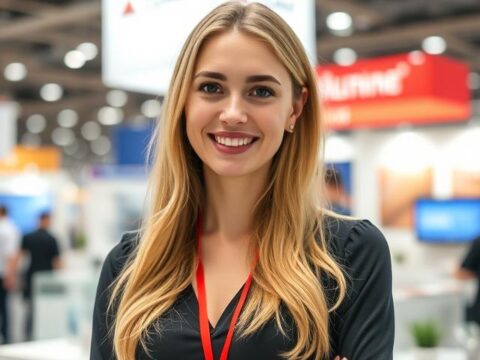 Russian Booth Hostess for WasteTech Moscow Exhibition in Crocus Expo