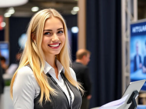 Russian Booth Assistant at Electronics Trade Shows in Moscow