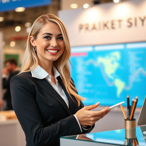 Russian Booth Hostess for HORECA Trade Show in Moscow