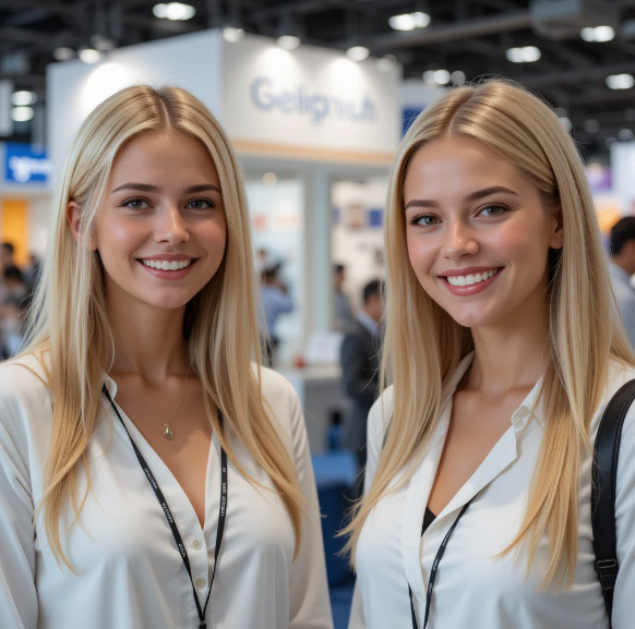 Booth Hostess at Moscow's Decoration Fair