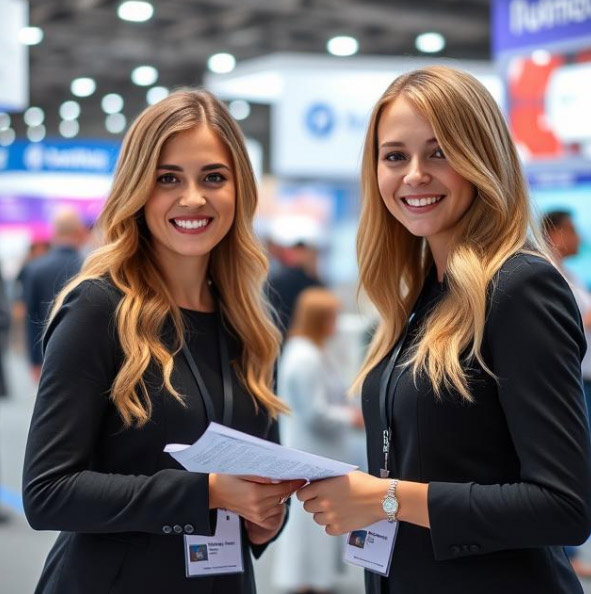 Hostesses Turn Booth Visitors into Buyers