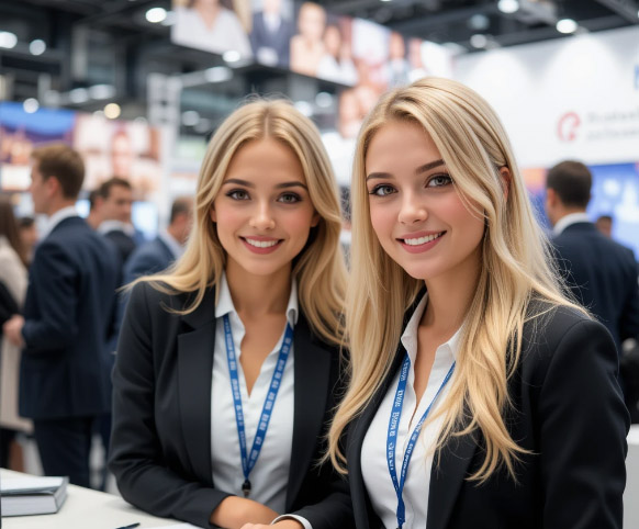 Professional Hostess at Moscow's Electrotechnical Exhibition