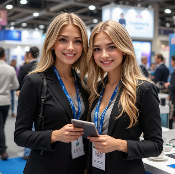 Promoters at Moscow's Industrial Fairs