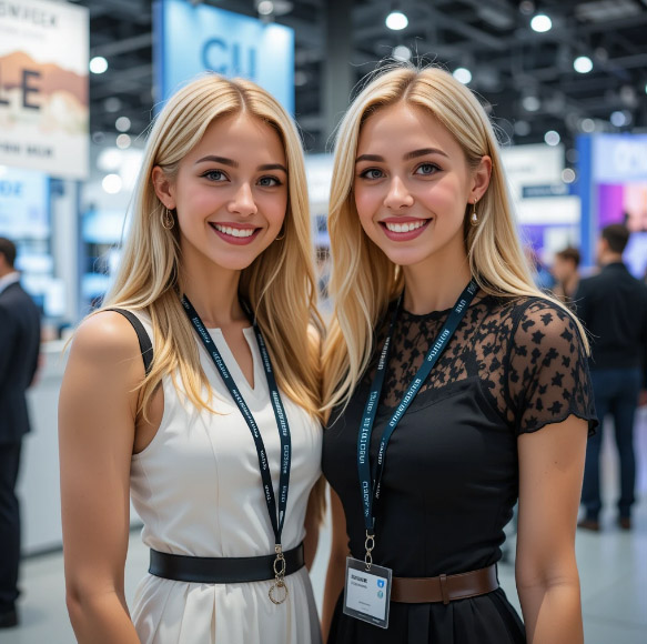 The Crystal Clear Advantage Professional Show Hostesses at Moscow's Glass Working Expo