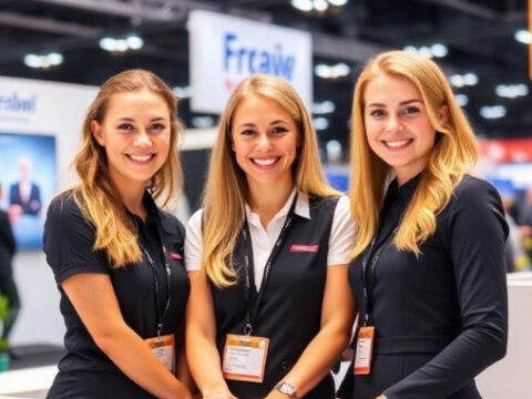 Hostesses at Aviation Infrastructure Events in Moscow