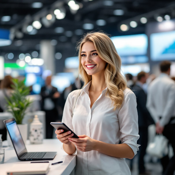 Promotional Models at Moscow’s Glass Industry Exhibitions