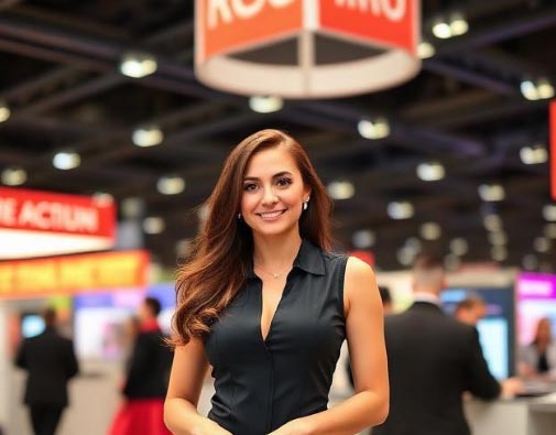 Russian-English Hostesses at Main Stage Exhibition Centre