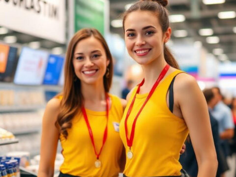 Russian Stand Assistants at Moscow’s Construction Expos