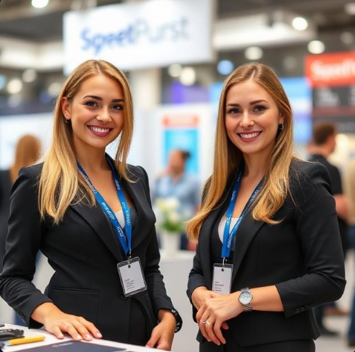 Booth Assistants at Moscow’s Clothing Exhibitions