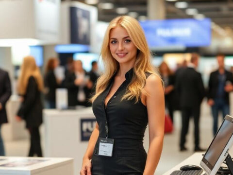 Exhibition Hostesses at Moscow's Forestry Trade Fairs