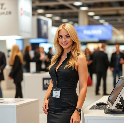 Exhibition Hostesses at Moscow's Forestry Trade Fairs