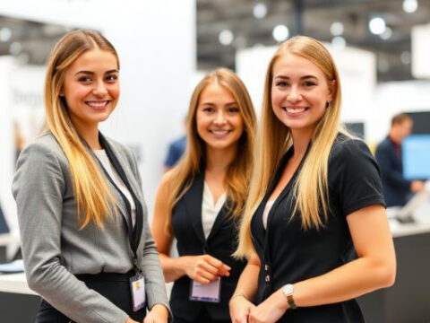 Hostesses at Moscow’s Livestock Industry Trade Fairs