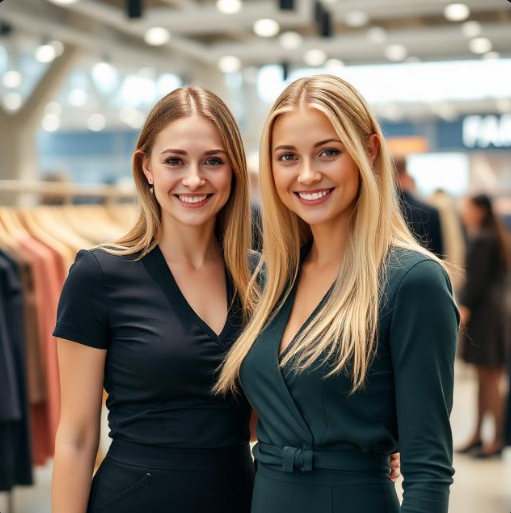 Hostesses at Moscow's Premier Leather Goods Trade Fairs