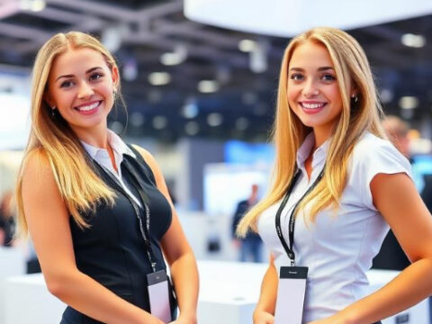Russian Booth Assistants at Crocus Expo Trade Fairs