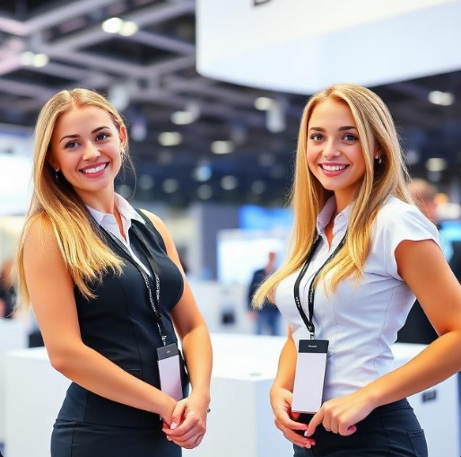 Russian Booth Assistants at Crocus Expo Trade Fairs