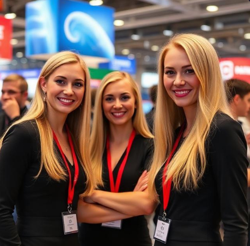 Russian Booth Personnel at Crocus Expo