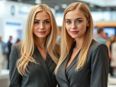 Russian Home Design Exhibition Stand Hostesses in Moscow