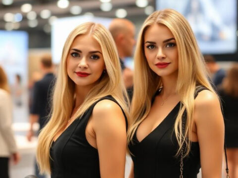 Russian Hostesses at Moscow Textile Exhibitions Russian Hostesses at Moscow Textile Exhibitions