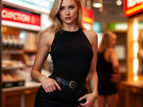 Russian Hostesses at Moscow's Textile Industry Exhibitions