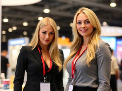 Russian Hostesses at Moscow's Wellness Industry Exhibitions