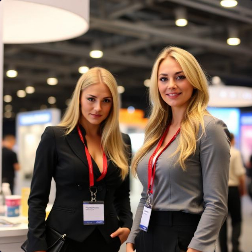 Russian Hostesses at Moscow's Wellness Industry Exhibitions