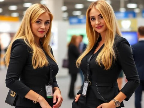 Trade Show Hostesses at Moscow‘s Woodworking Industry Exhibitions